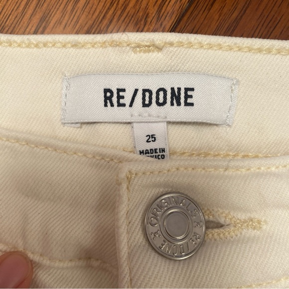 RE/DONE 90s High Rise Ankle Crop, Vintage White, Size 25 - Picture 11 of 11